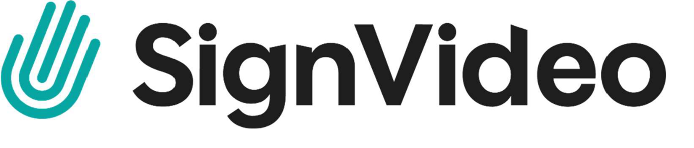 SignVideo logo and the text ‘SignVideo’.