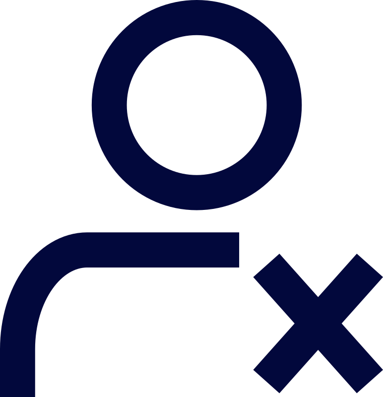 Person cross icon