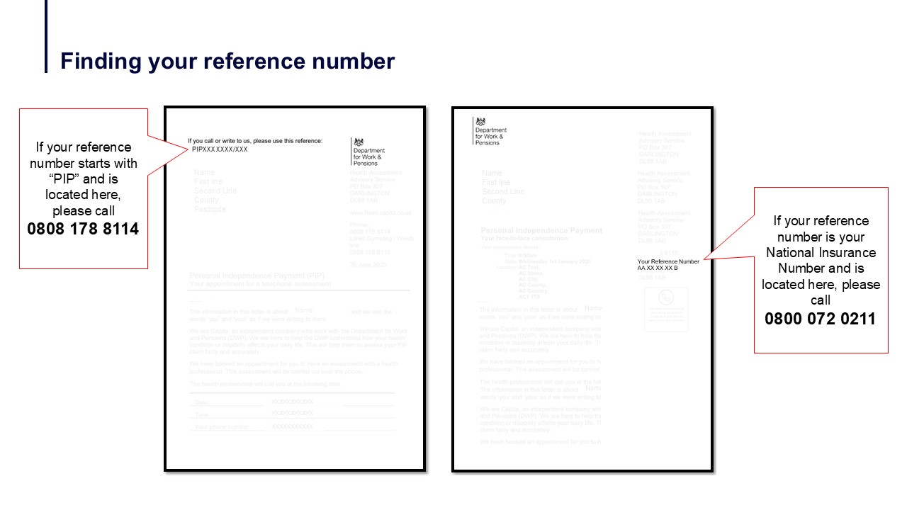 Finding your reference number