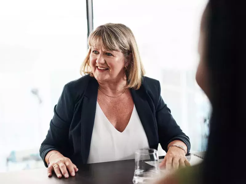 Businesswoman having a meeting with her colleagues in an office